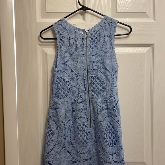 Blue lace Small aline Dress - Picture 4 of 4